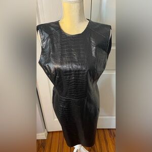 French Connection Black Vegan Leather Dress
